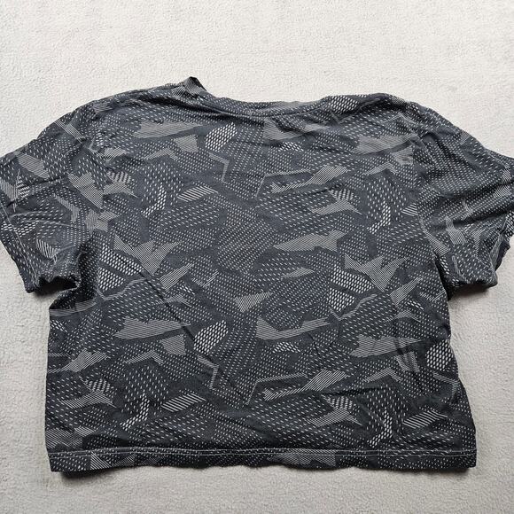 Adidas Essentials Shirt Boxy Crop Black Camo Womens XL - Picture 5 of 6